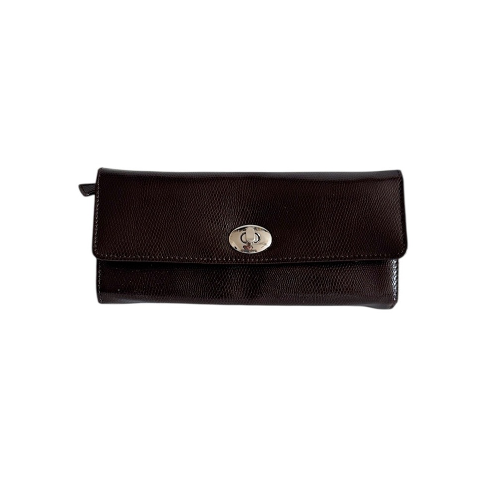 Wolf London Leather Brown Jewelry Accessory Travel Organizer Rollup Wallet Case